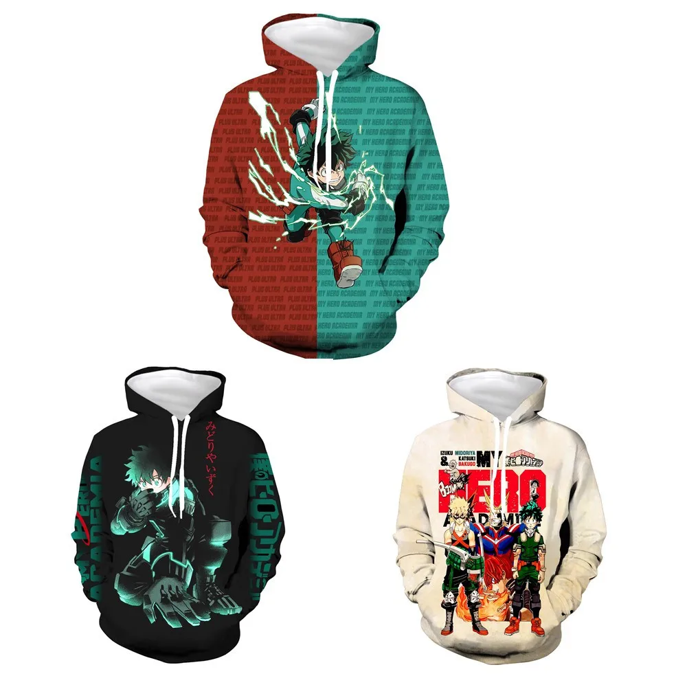 Anime Merchandise Hoodie - Rollenspelpak Nieuw My Hero Academia 3D-geprint